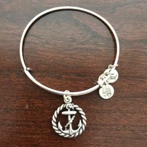 alex and ani silver anchor bracelet!!